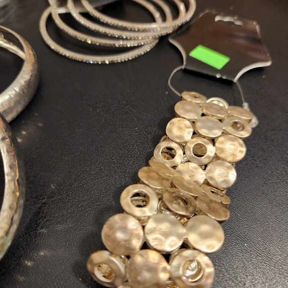 Silver-Toned Women's Bracelets - Picture 2 of 5